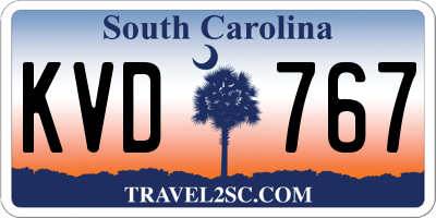 SC license plate KVD767