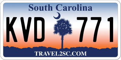 SC license plate KVD771