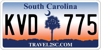 SC license plate KVD775