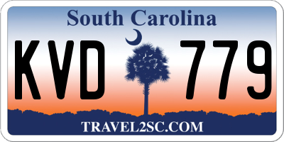 SC license plate KVD779