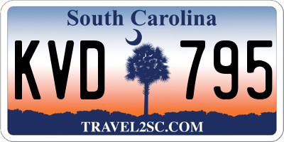 SC license plate KVD795