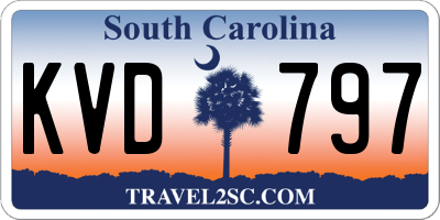 SC license plate KVD797
