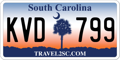 SC license plate KVD799