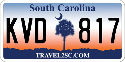 SC license plate KVD817