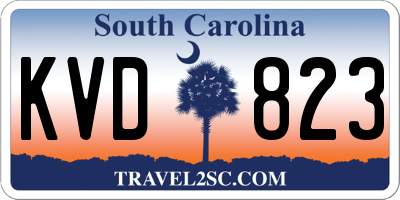 SC license plate KVD823