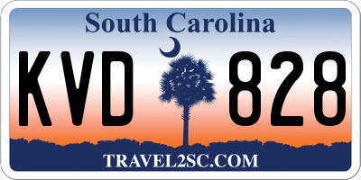SC license plate KVD828