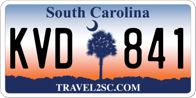 SC license plate KVD841
