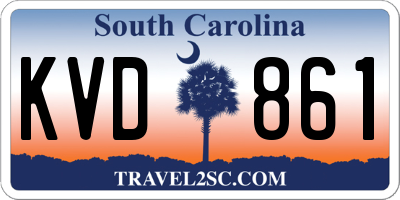 SC license plate KVD861