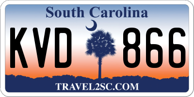 SC license plate KVD866