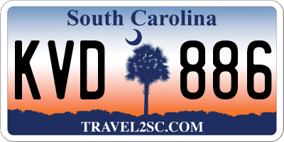 SC license plate KVD886