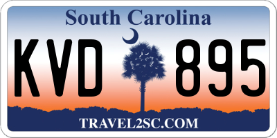 SC license plate KVD895