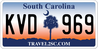 SC license plate KVD969