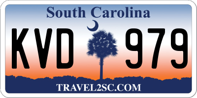 SC license plate KVD979
