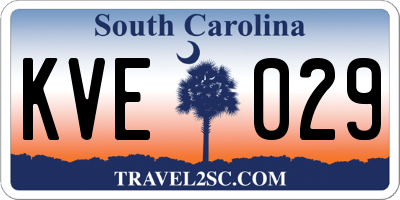 SC license plate KVE029