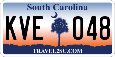 SC license plate KVE048