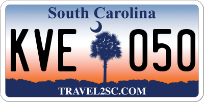 SC license plate KVE050