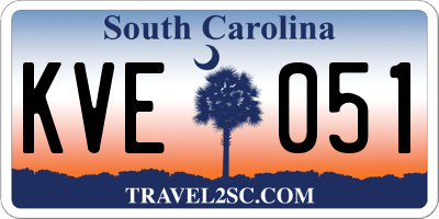 SC license plate KVE051