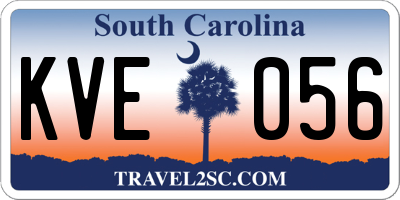 SC license plate KVE056
