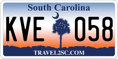 SC license plate KVE058