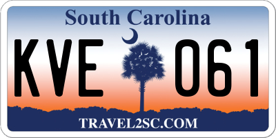 SC license plate KVE061