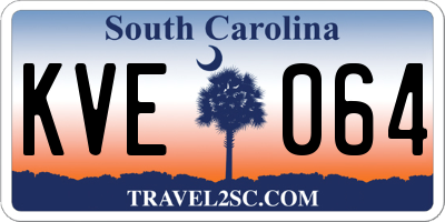 SC license plate KVE064