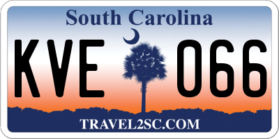 SC license plate KVE066