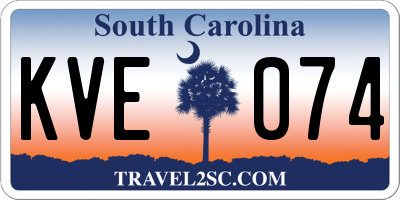 SC license plate KVE074