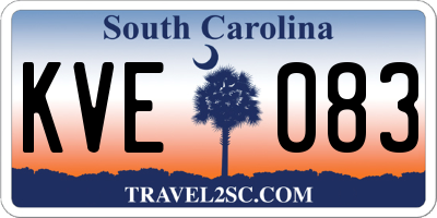 SC license plate KVE083