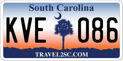 SC license plate KVE086