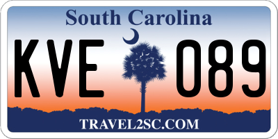 SC license plate KVE089