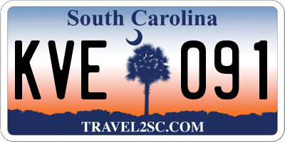 SC license plate KVE091