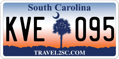 SC license plate KVE095