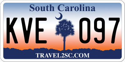SC license plate KVE097