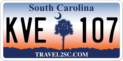 SC license plate KVE107