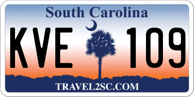SC license plate KVE109