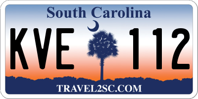 SC license plate KVE112