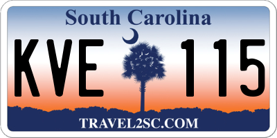 SC license plate KVE115