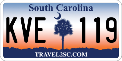 SC license plate KVE119