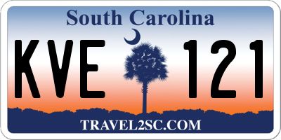 SC license plate KVE121