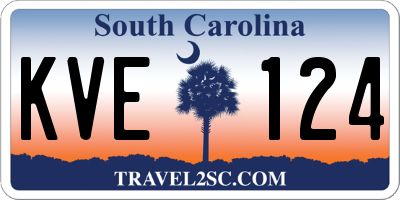 SC license plate KVE124