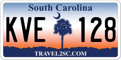 SC license plate KVE128