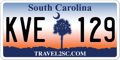 SC license plate KVE129
