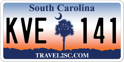 SC license plate KVE141