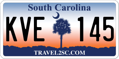 SC license plate KVE145