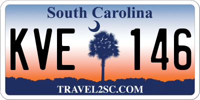 SC license plate KVE146