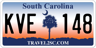 SC license plate KVE148