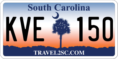SC license plate KVE150