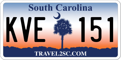 SC license plate KVE151