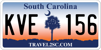 SC license plate KVE156