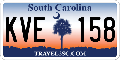 SC license plate KVE158
